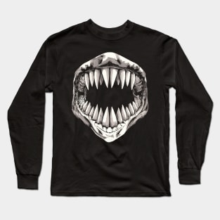 Great White Shark Teeth Long Sleeve T-Shirt